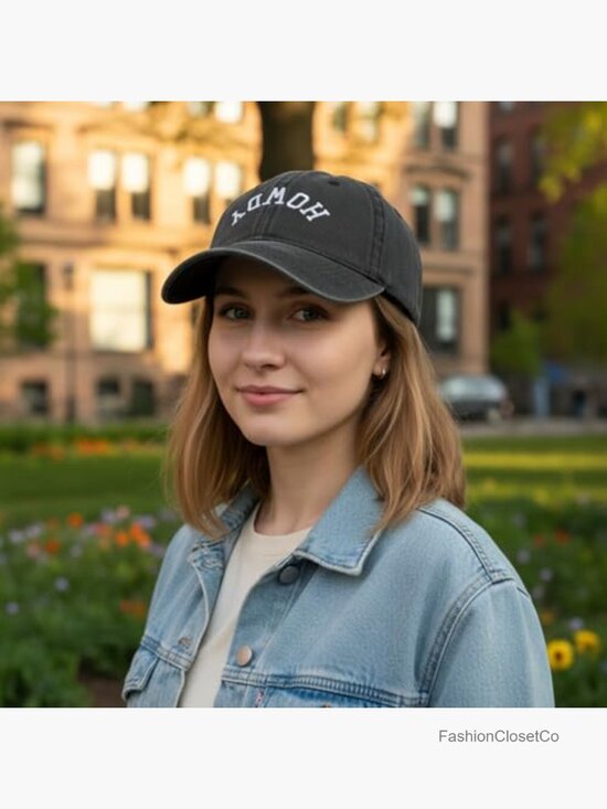 Vintage Washed Cotton Baseball Cap Embroidered Funny Sayings Adjustable Unisex
